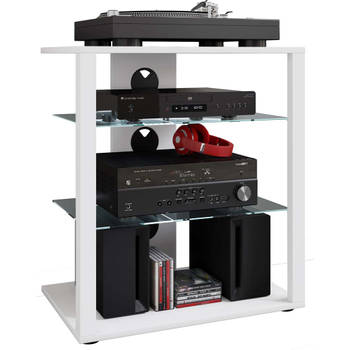 Folas Hifi-meubels 3 planken wit.