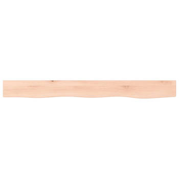 The Living Store Wandplank - Rustieke stijl - Massief eikenhout - 100x10x4 cm - 20 kg draagvermogen