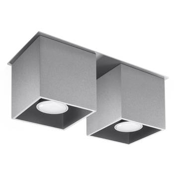 Sollux Plafondlamp Quad 2 lichts grijs