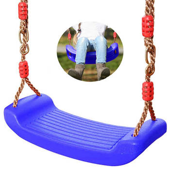 Tuinschommel voor kinderen / kinderschommel met touwen max 100kg blauw 44cm x 17cm
