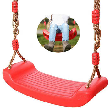 Tuinschommel voor kinderen / kinderschommel met touwen max 100kg rood 44cm x 17cm