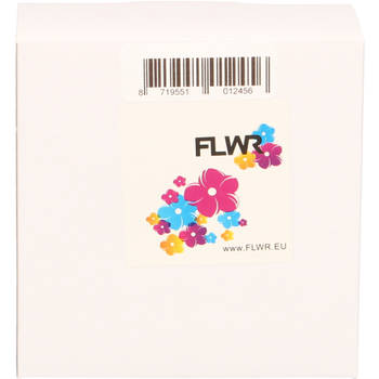 FLWR Brother DK-22214 12 mm x 30.48 M wit labels