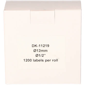 FLWR Brother DK-11219 12 mm x 12 mm wit labels