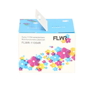 FLWR Dymo 11354R verwijderbare Multi functionele labels 57 mm x 32 mm wit labels
