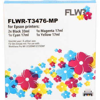 FLWR Epson 34XL Multipack zwart en kleur cartridge