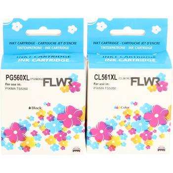 FLWR Canon PG-560XL / CL-561XL zwart en kleur cartridge