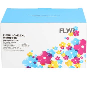 FLWR Brother LC-426XL Multipack zwart en kleur cartridge