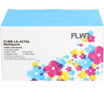 FLWR Brother LC-427XL Multipack zwart en kleur cartridge