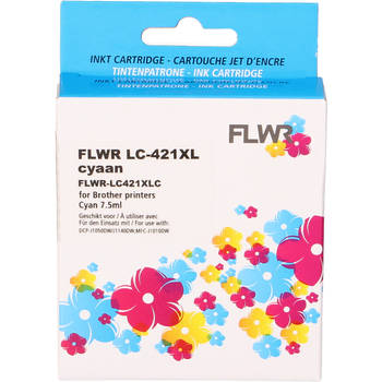 FLWR Brother LC-421XL cyaan cartridge