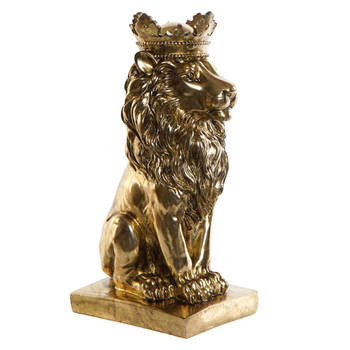 Decoratief beeld Royal Lion - Goud H34 cm