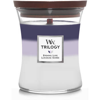 WoodWick Geurkaars Medium Trilogy Evening Luxe - 11 cm / ø 10 cm