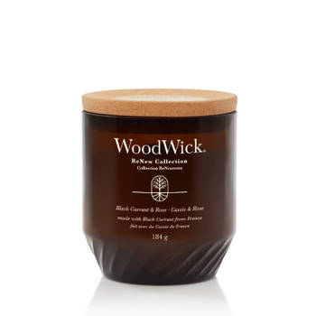 WoodWick Geurkaars Medium - ReNew - Black Currant & Rose - 9.5 cm / ø 8 cm