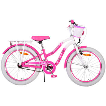 Volare Meisjesfiets Lovely 20 Inch 27,5 cm Meisjes Terugtraprem Roze/Wit