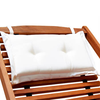 Monzana - Loungebank Ergonomisch - Lig bed met hoofd kussen 0 schommelfunctie - tuinbed - zonnebed - Ligstoel voor in...