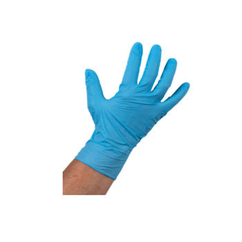 Handschoen Nitril Blauw Ongepoederd M (100 stuks)