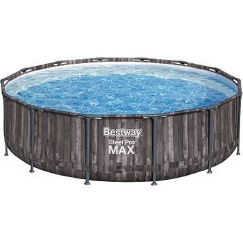 Bestway zwembad set Steel Pro Max 427 houtlook