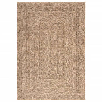 vidaXL Vloerkleed ZIZUR binnen en buiten 140x200 cm jute look