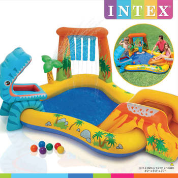 Intex Opblaaszwembad Dinosaur Play Center 249x191x109 cm 57444NP