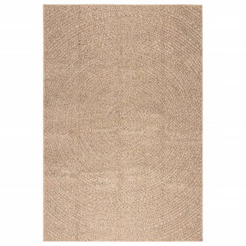 vidaXL Vloerkleed ZIZUR binnen en buiten 140x200 cm jute look