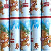 Christmas Bear kerstpapier inpakpapier cadeaupapier voor Kerstmis - 2 meter x 70 cm - 5 Rollen