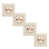 HAES DECO - Set van 4 Wegwerpservetten - 33x33 cm (20 stuks in verpakking) - Papier - Chicken and Rooster