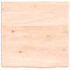 The Living Store Wandplank Rustieke Massief Eikenhout - 40 x 40 x 4 cm - Natuurlijke Rand