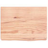 The Living Store Wandplank Rustieke Stijl - Eikenhout - 40x30x6cm - Natuurlijke Rand