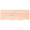 The Living Store Wandplank Rustiek - 80 x 30 x 6 cm - Massief Eikenhout - Onbehandeld - Draagvermogen 20 kg