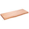 vidaXL Wandschap 100x40x(2-6)cm behandeld massief eikenhout lichtbruin