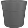 Bloempot en ronde Capri Large - Plastic - Watertank - Diametre 50 cm - Anthraciet - ARTEVASI