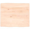 vidaXL Tafelblad natuurlijke rand 60x50x2 cm massief eikenhout