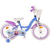 Disney Meisjesfiets Frozen II 16 Inch 29 cm Meisjes Terugtraprem Blauw/Paars