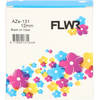 FLWR Brother TZe-131 zwart op transparant breedte 12 mm labels