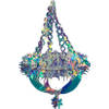 Feest Kroonluchter - Plafond Decoratie - Metalic Regenboog Kleuren - Party Feest Hanger - 68 x 35 cm