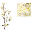 Prunus kunstbloemen kunsttak - Wit - 100 cm