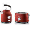 Westinghouse Retro Waterkoker + Broodrooster 2 Sleuven - Rood