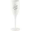 Koziol - Superglas Cheers No. 1 Champagneglas La Vie Est Nulle Sans Bulle - Kunststof - Wit
