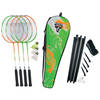 Badminton set Attacker 4 spelers + net rood