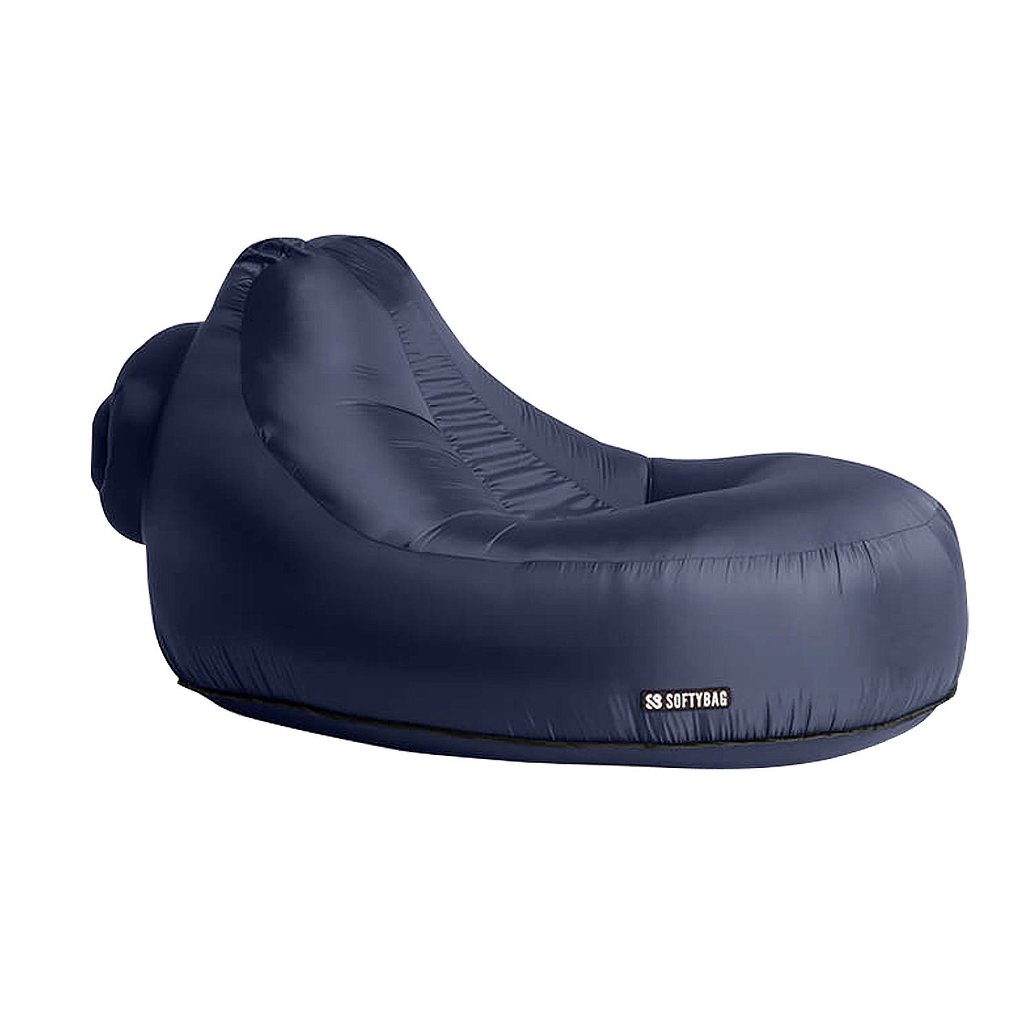 Softybag stoel Blauw - Luchtbedden - Luchtzak - Air lounger - Ligzak - Luchtbank - Opblaasbare stoel - Luchtzak strand - Opblaasbare zitzak - Marine blauw - Opblaasbare bank - Lijk