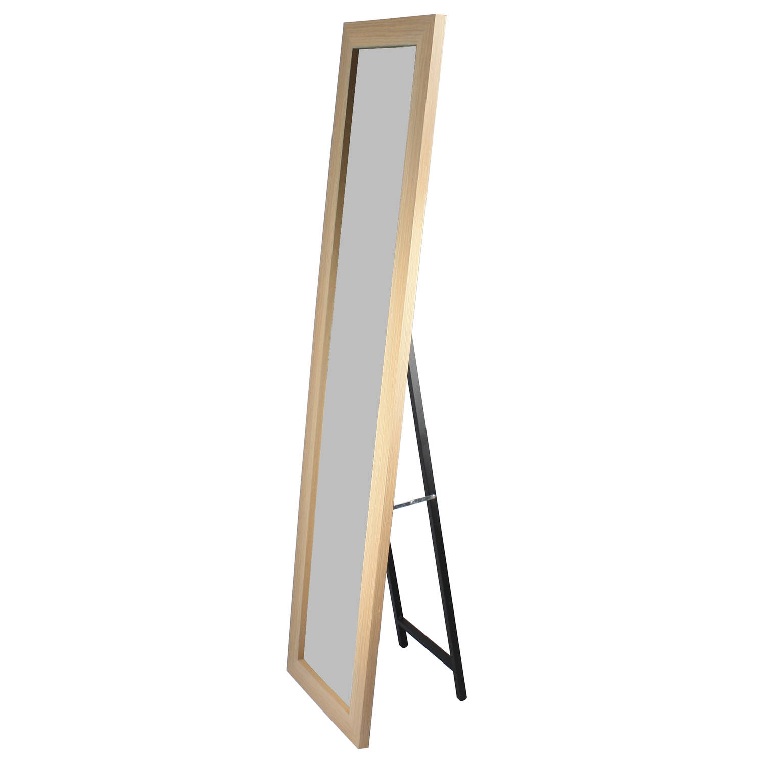 Lowander staande spiegel 160x40 cm passpiegel-vrijstaande garderobe spiegel houten lijst