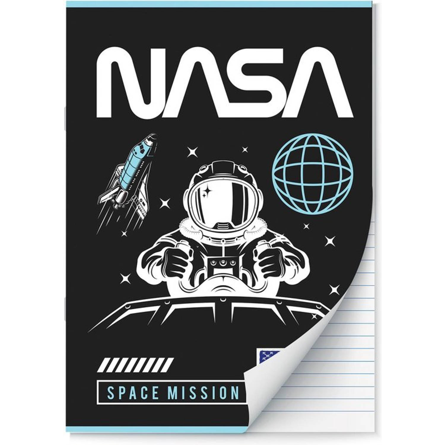 NASA Space Mission - schriften Lijn A4 SCHRIFTEN - 2 stuks