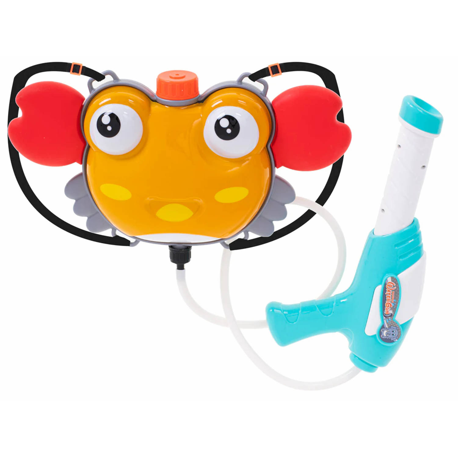 Rugzak waterpistool oranje krab 1L Buitenspeelgoed Backpack Watergun Supersoaker Voor de kleine kind