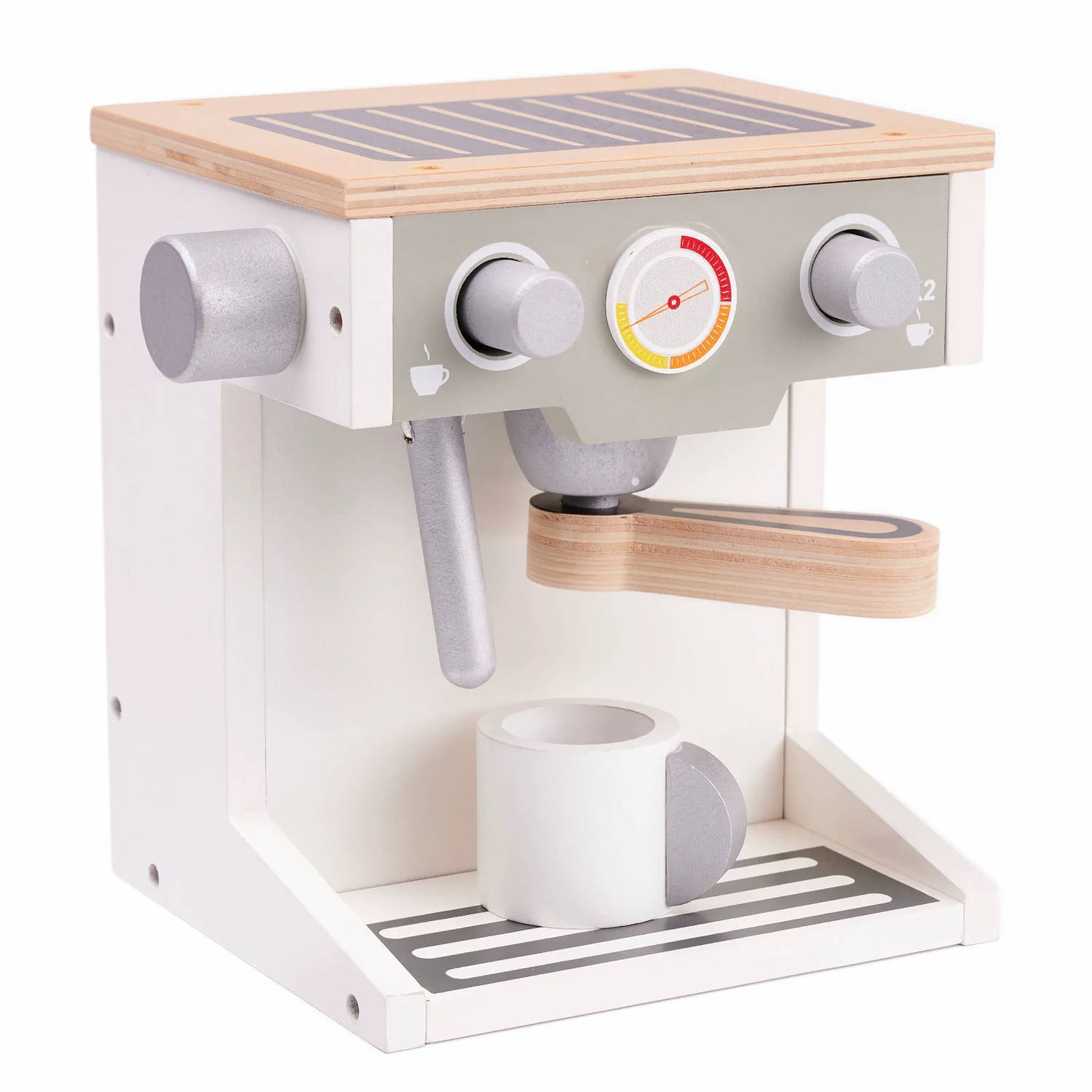 Houten speelgoed espressomachine- koffiemachine 17.7 x 16.5 x 14.5 cm Educatief speelgoed Duurzaam e