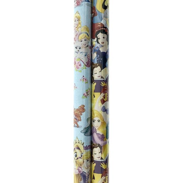 Prinsessen Disney cadeaupapier inpakpapier - 5 meter x 70 cm - 2 rollen