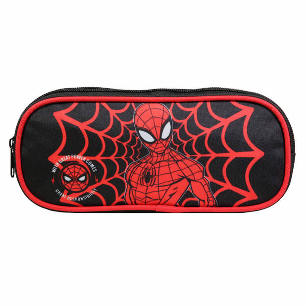 Marvel Spiderman 2 vaks pennenetui zwart 23x7x10