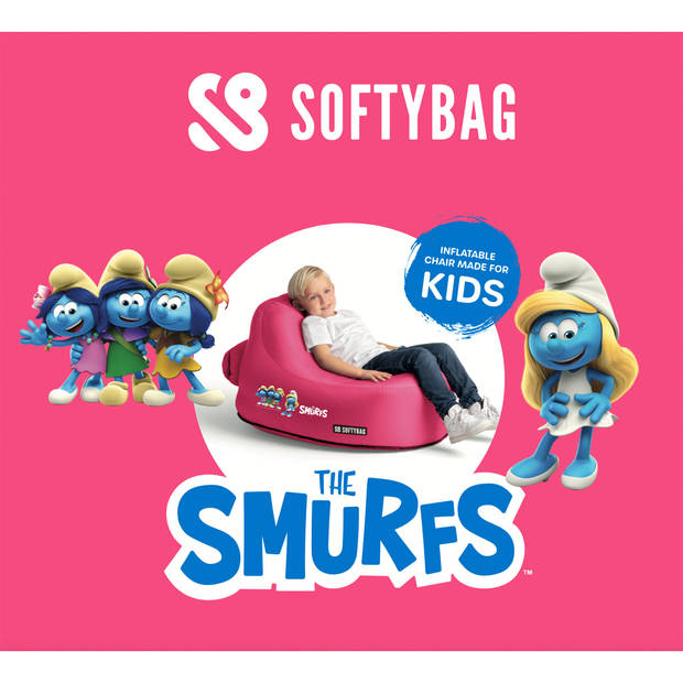 Softybag Kids Smurf stoel roze