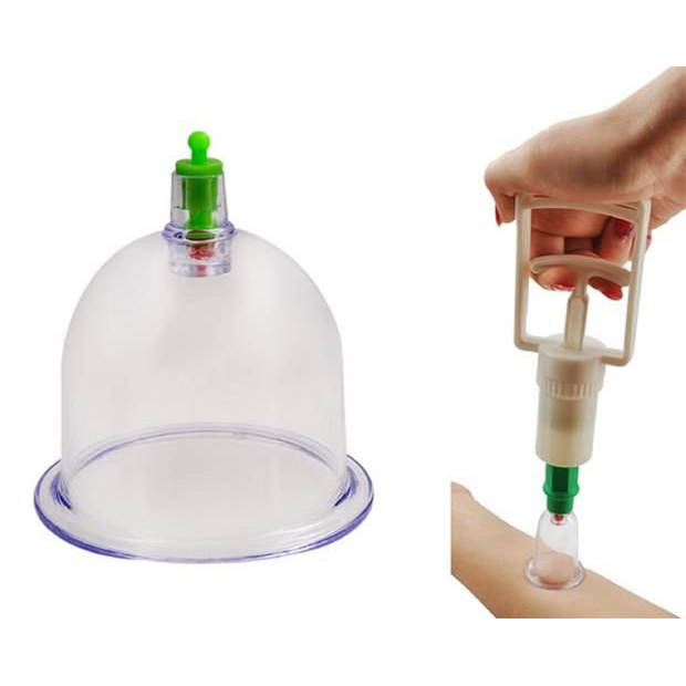 20-Delige Cupping set met 6 formaten cups - Pull out vacuum apparaat