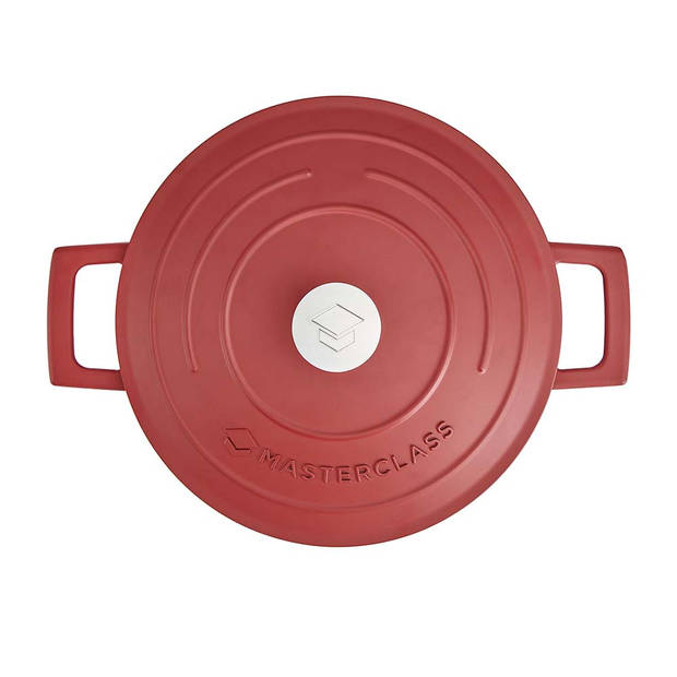 Braadpan, 20cm - 2,5 L - Rood - Lichtgewicht - Levenslange garantie - Geschikt voor inductie - MasterClass