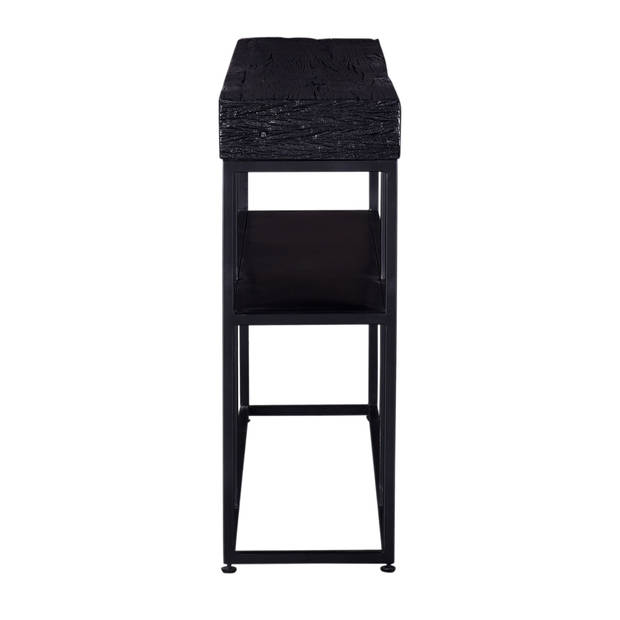 Giga Meubel - Sidetable Zwart Hout - 120x30x80cm - IJzer - Pure Black