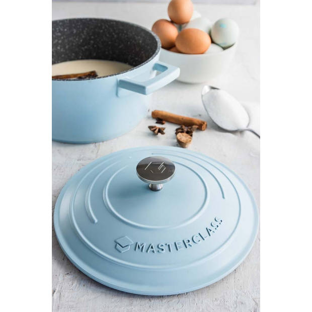 Braadpan, 20cm - 2,5 L - Licht Blauw - Lichtgewicht - Levenslange garantie - Geschikt voor inductie - MasterClass